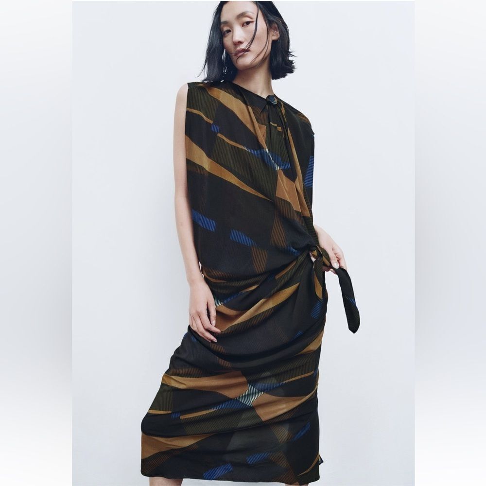 Zara limited edition draped dress NWT - Picture 4 of 7